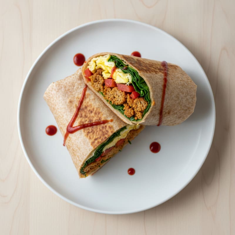 Hearty Breakfast Burrito with Chorizo and Eggs