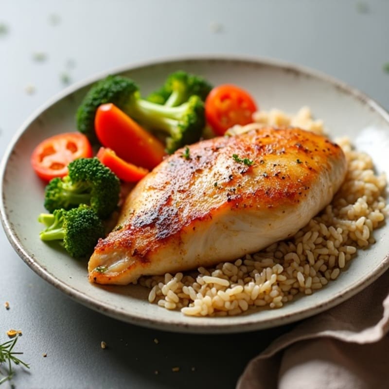 One-Pan Savory Chicken and Rice with Crispy Vegetables