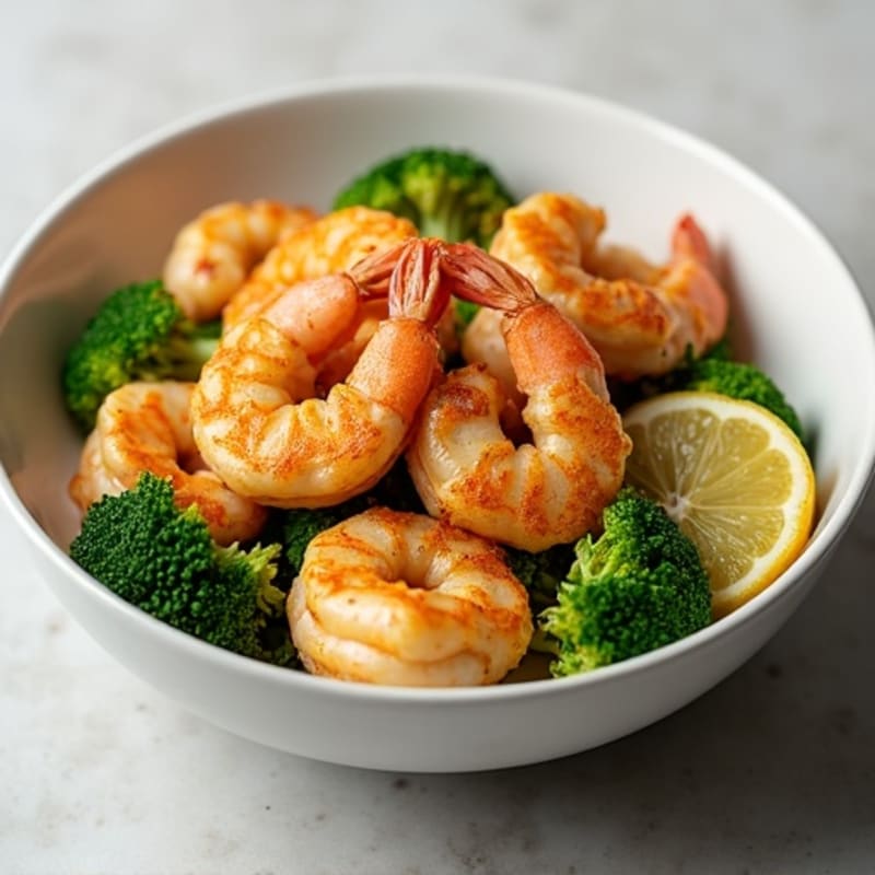 Crispy Lemon-Garlic Chicken and Shrimp Bowl