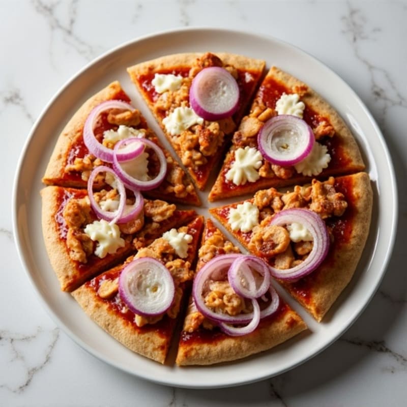 BBQ Chicken Flatbread Pizza with Greek Yogurt Crust