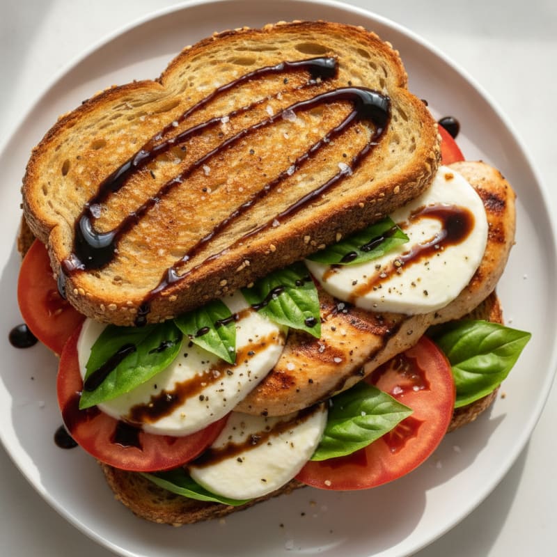 Grilled Caprese Sandwich with Balsamic Glaze