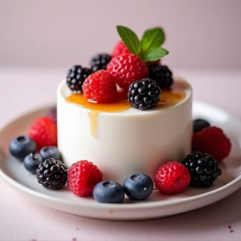 Silky Greek Yogurt Protein Mousse with Mixed Berries