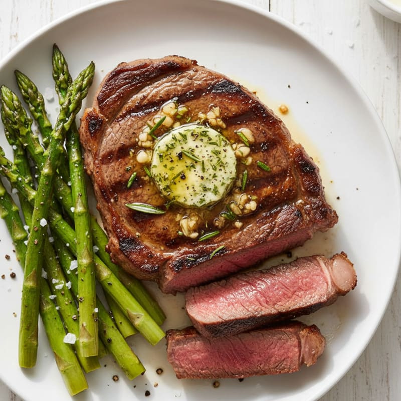 Pan-Seared Sirloin Steak with Garlic Herb Butter