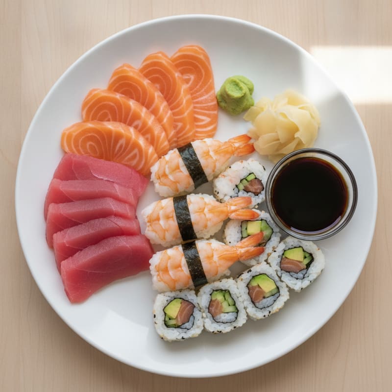 Assorted Sushi and Sashimi Platter