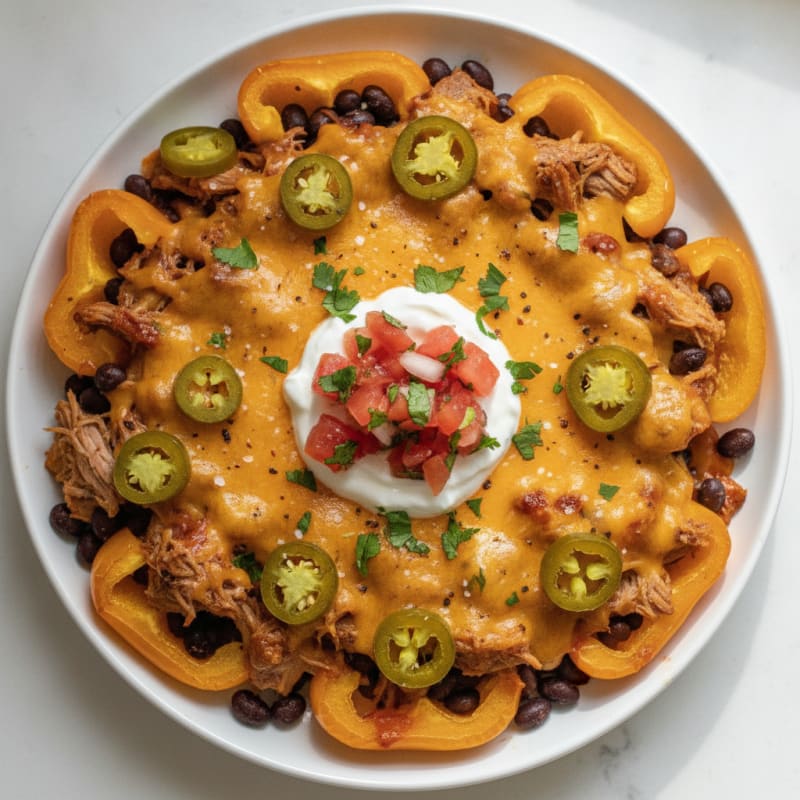 Pulled Pork Nachos with Pickled Jalapeños