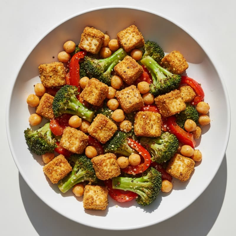 Roasted Vegetable and Chickpea Bowl