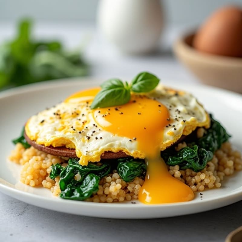 Egg White and Turkey Sausage Scramble with Spinach