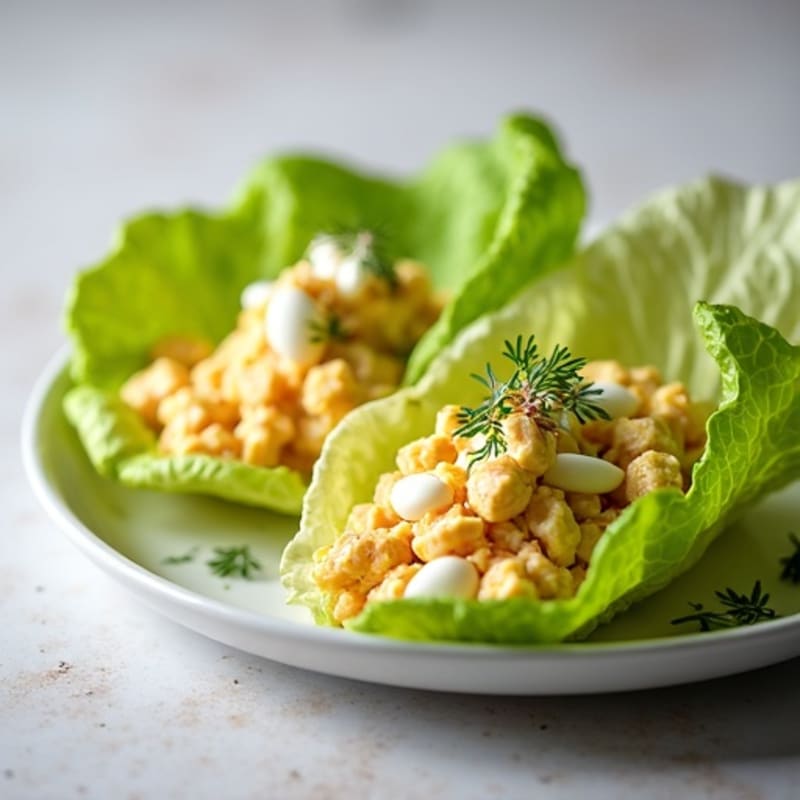 Healthy Creamy Egg Salad Lettuce Wraps