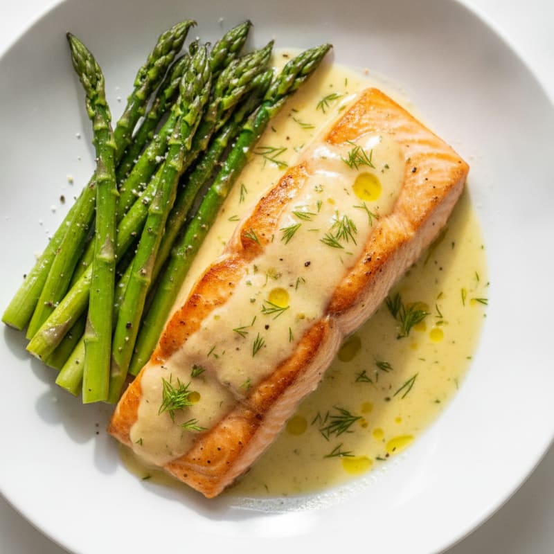 Pan-Seared Salmon with Lemon-Dill Sauce