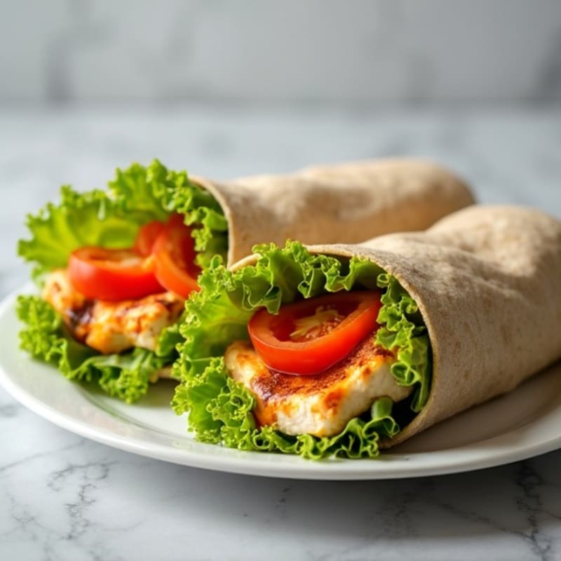 Healthy Buffalo Ranch Chicken Wrap