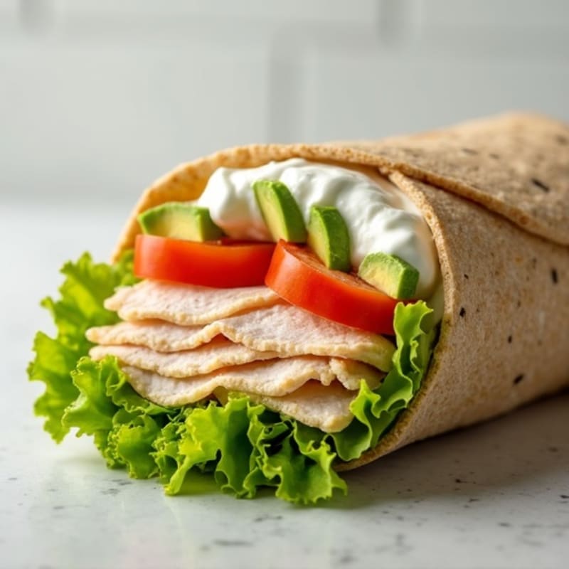 Lean Turkey and Creamy Avocado Wrap