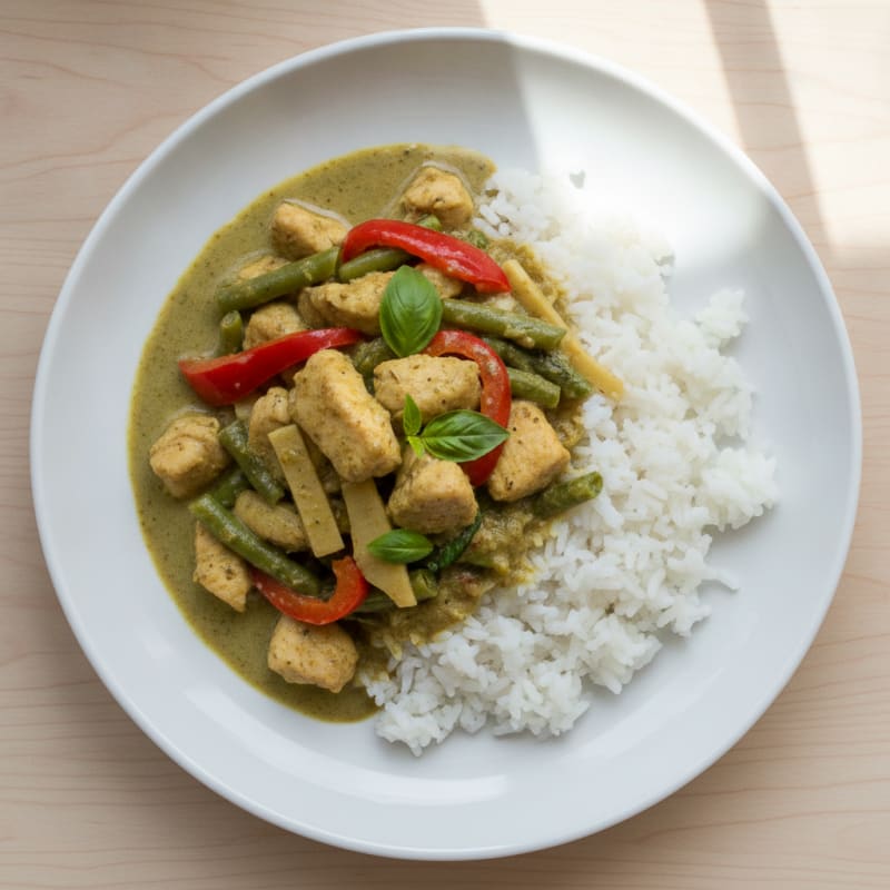 Chicken Green Curry with Jasmine Rice