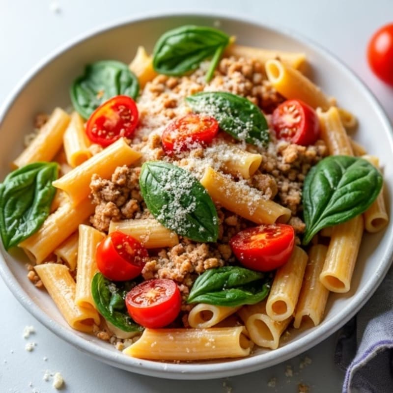 Savory Turkey Mince Pasta with Fresh Vegetables