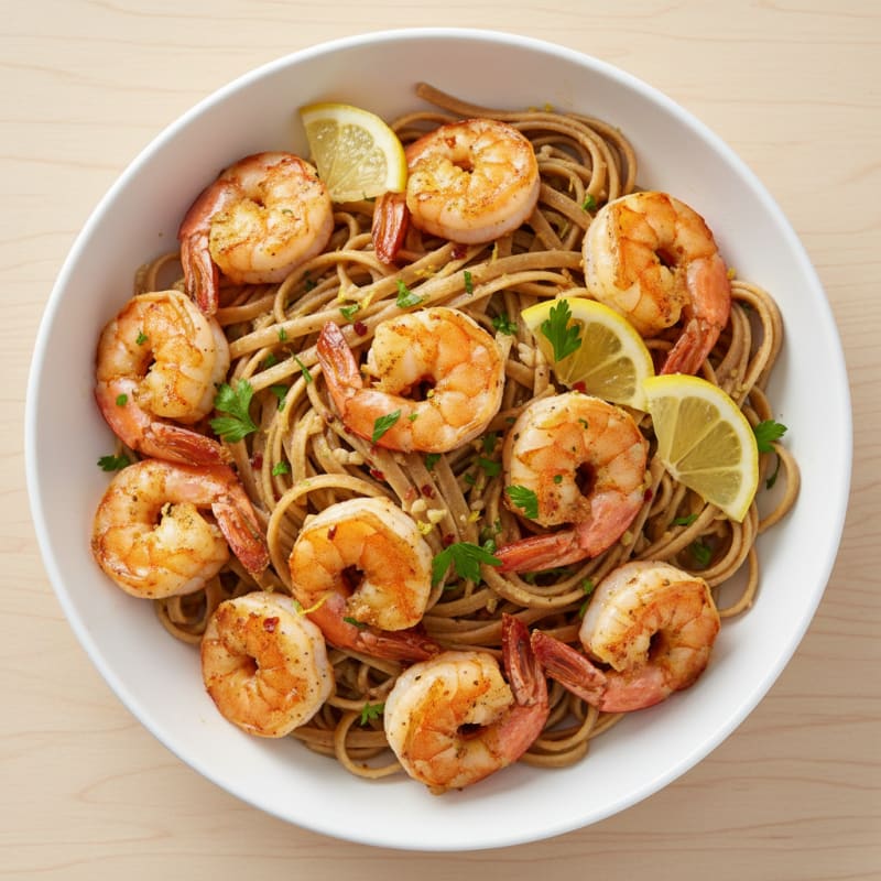 Garlic Butter Shrimp Scampi with Linguine
