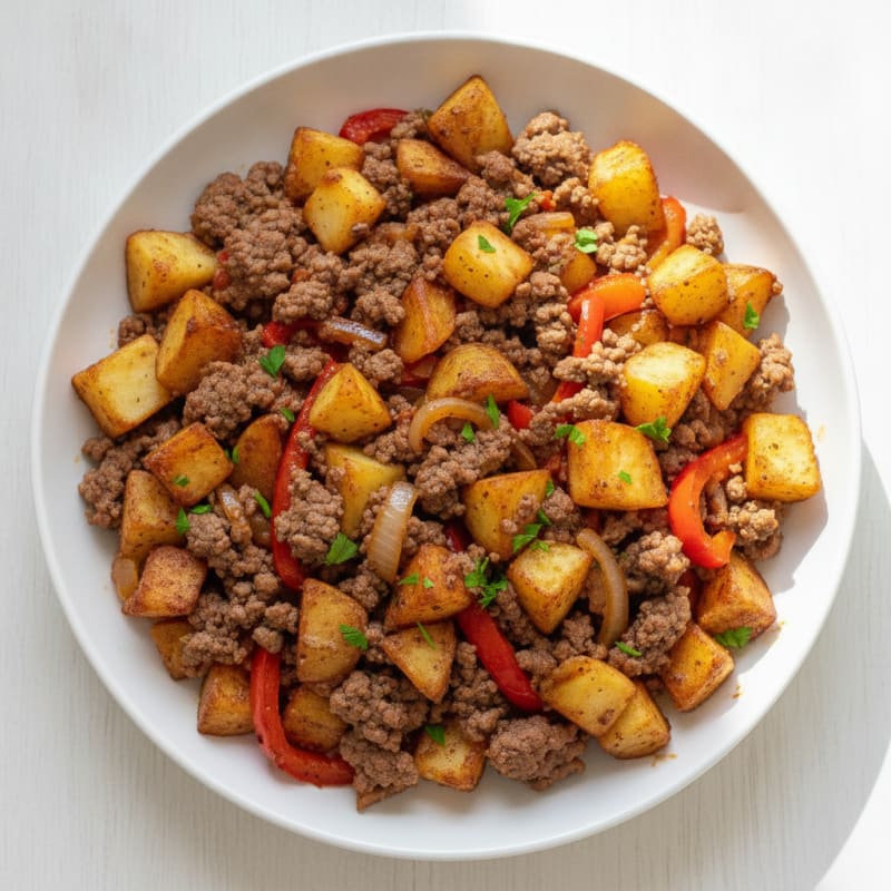 Savory Ground Beef and Potato Skillet
