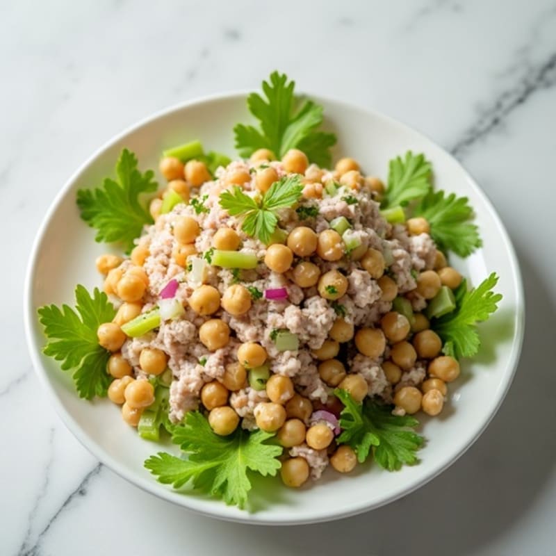 Tuna Salad with Crunchy Celery and Chickpeas