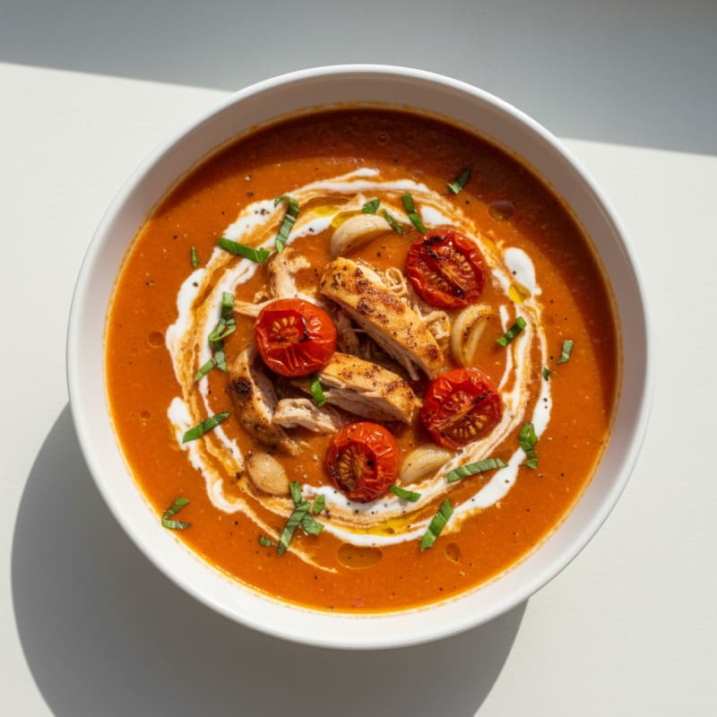 Creamy Roasted Tomato Basil Soup