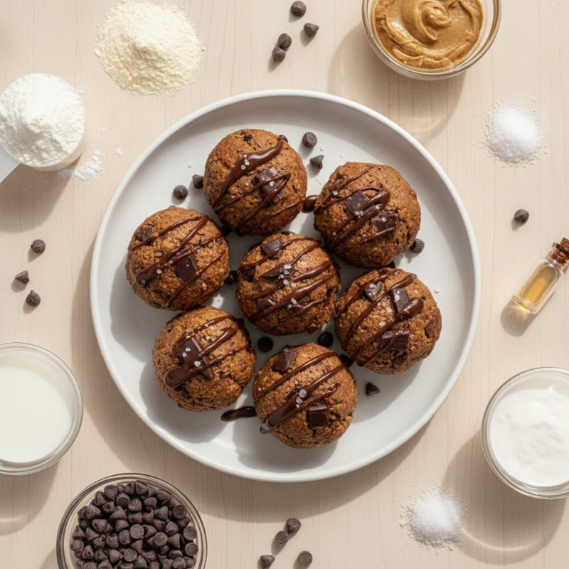No-Bake Chocolate Chip Protein Bites