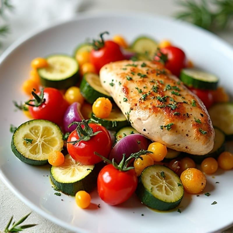 Lemon-Herb Marinated Chicken with Roasted Vegetables