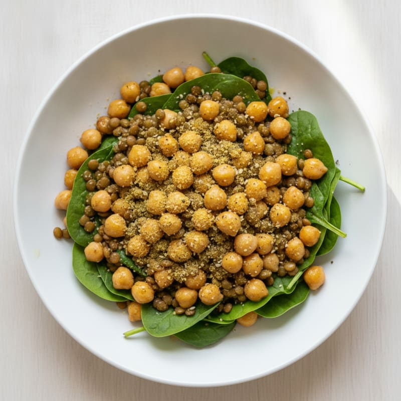 Lentil and Chickpea Power Bowl