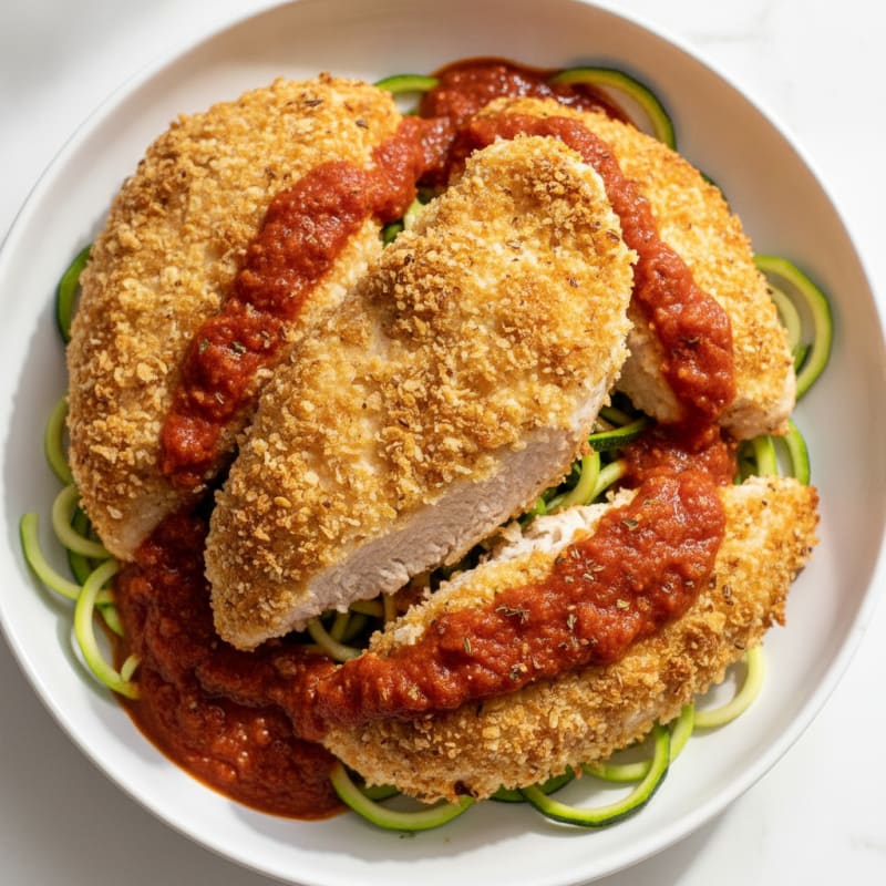 Parmesan-Crusted Chicken with Marinara