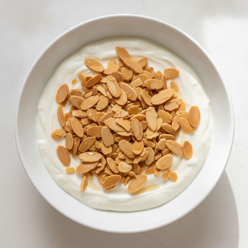 Silky Greek Yogurt Protein Pudding with Almonds
