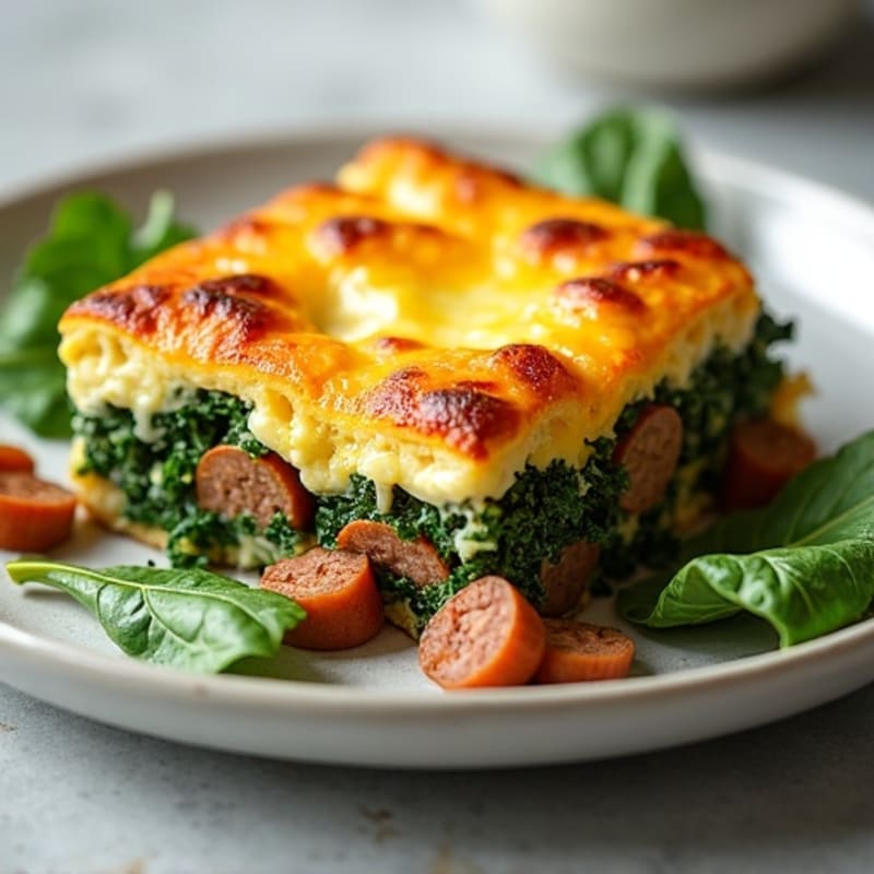 Savory Baked Sausage and Kale Strata