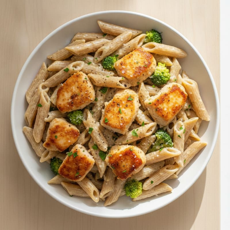 Garlic Parmesan Chicken Alfredo Pasta