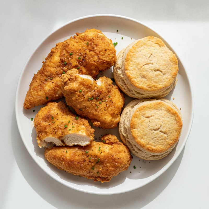 Buttermilk Fried Chicken and Biscuits