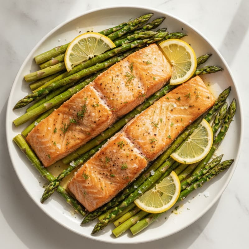 Sheet Pan Lemon Herb Salmon with Asparagus