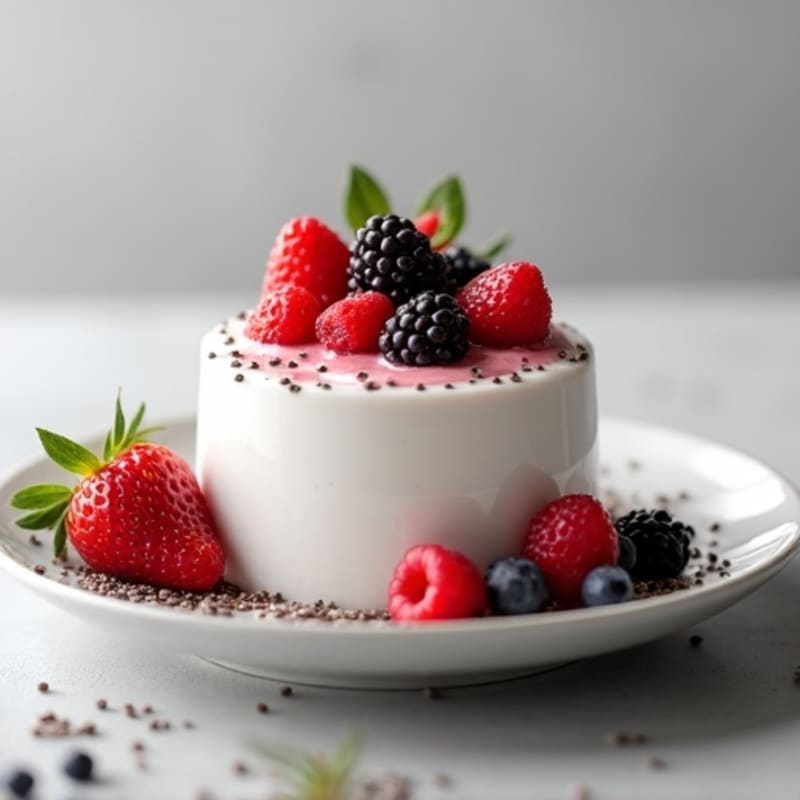 Silky Greek Yogurt Protein Mousse with Fresh Berries