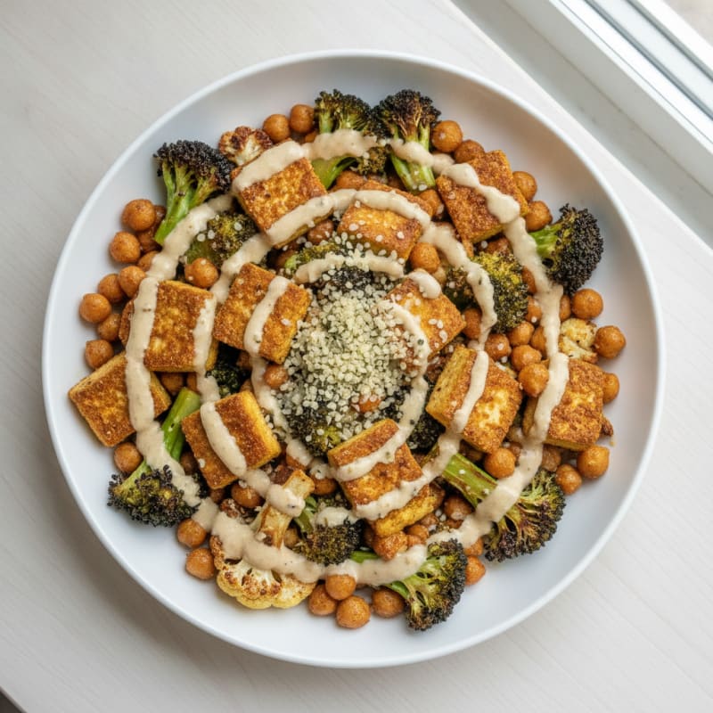 Roasted Vegetable and Chickpea Bowl