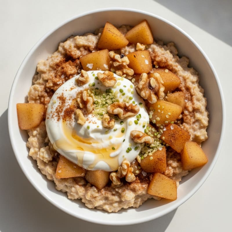 Cinnamon Apple Oatmeal with Warm Spices