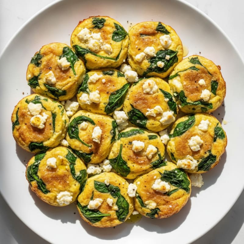 Baked Egg Bites with Spinach and Feta