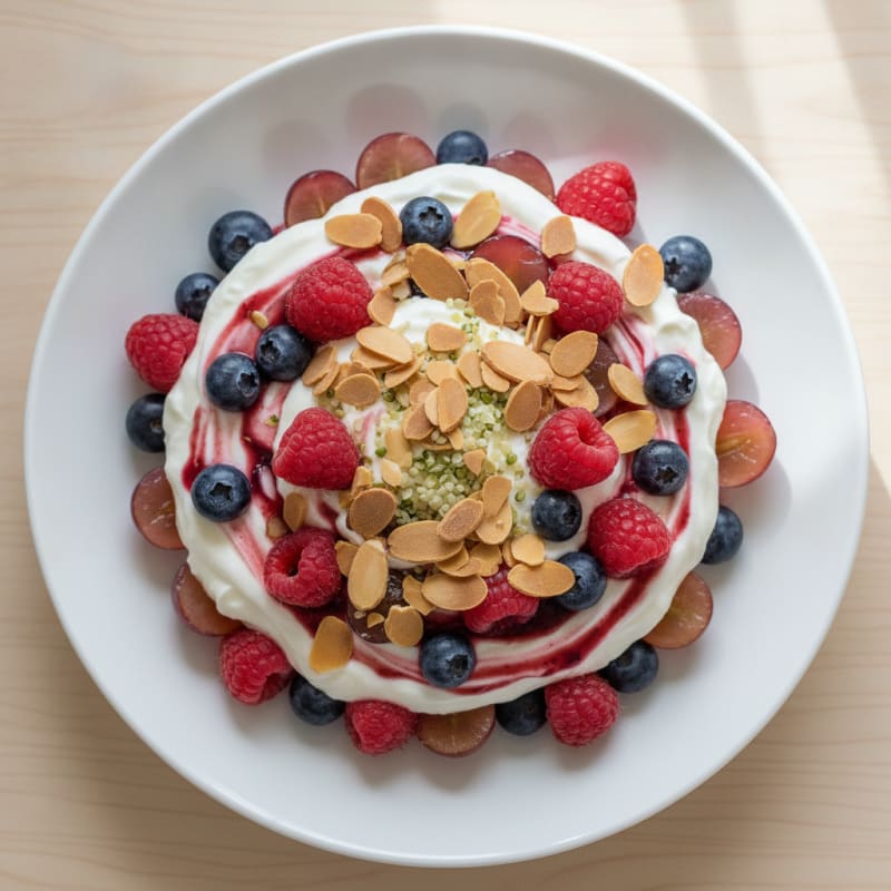 Greek Yogurt Protein Parfait with Mixed Berries