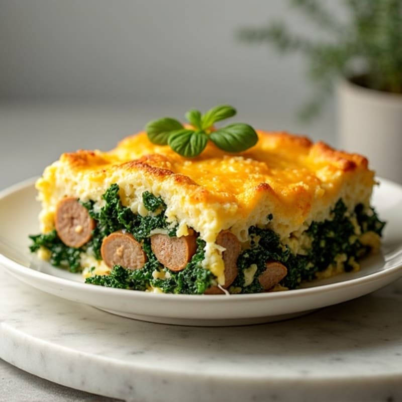 Savory Sausage and Kale Breakfast Casserole