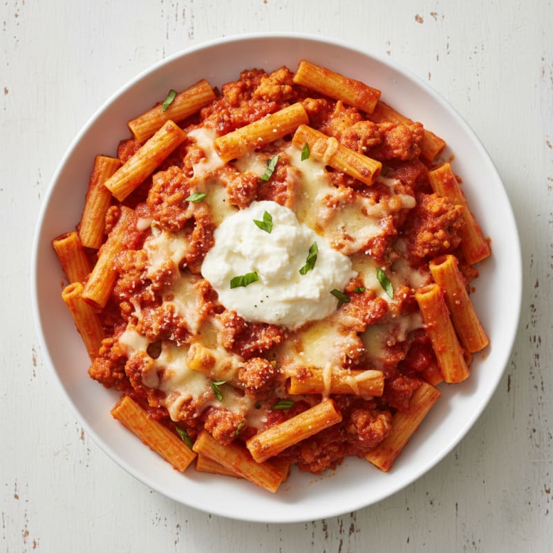 Classic Baked Ziti with Ricotta