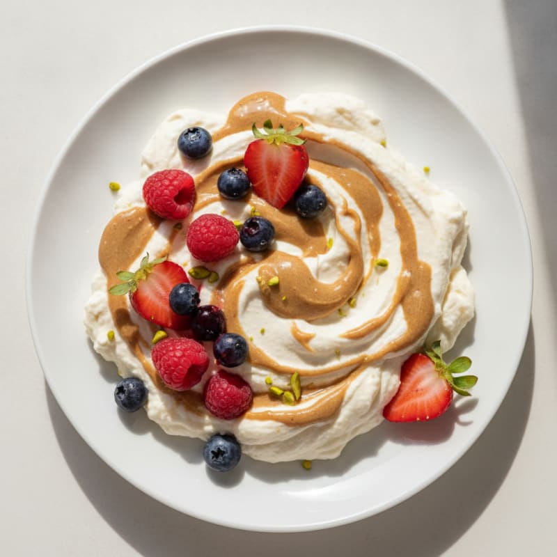Silky Greek Yogurt Protein Mousse with Mixed Berries