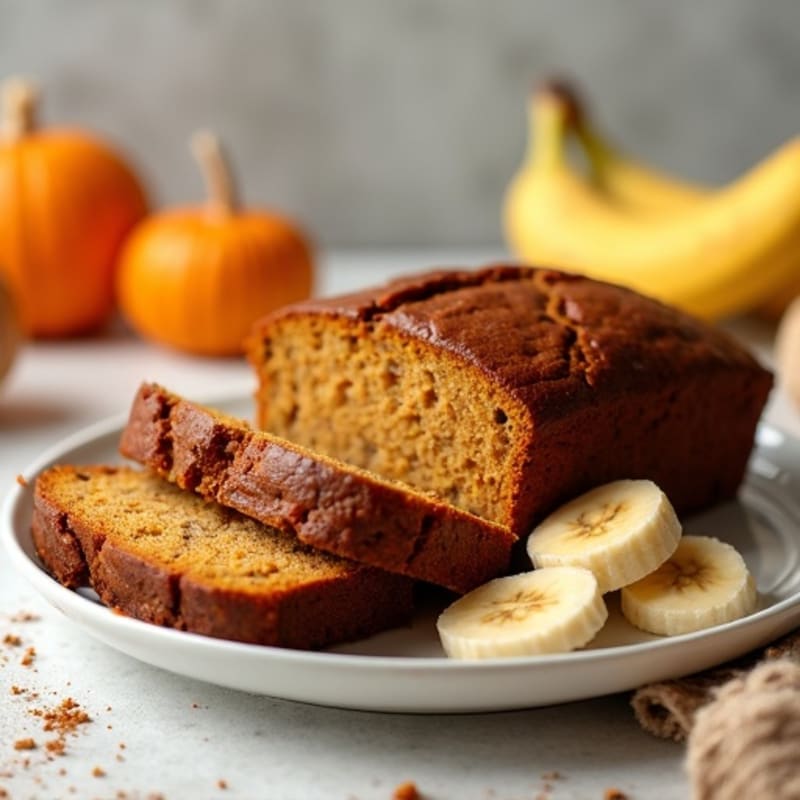 Healthy Spiced Pumpkin Banana Loaf