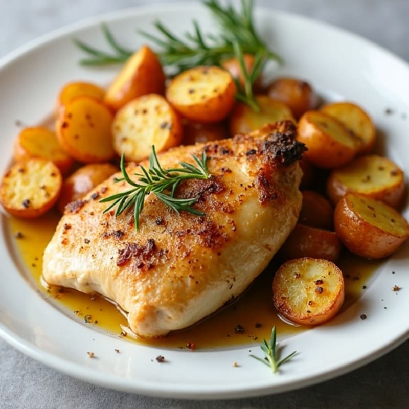 Herb-Roasted Chicken and Crispy Potatoes