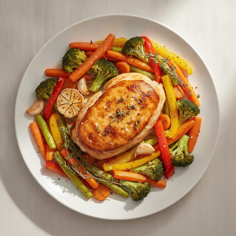 Garlic Herb Roasted Chicken with Vegetables