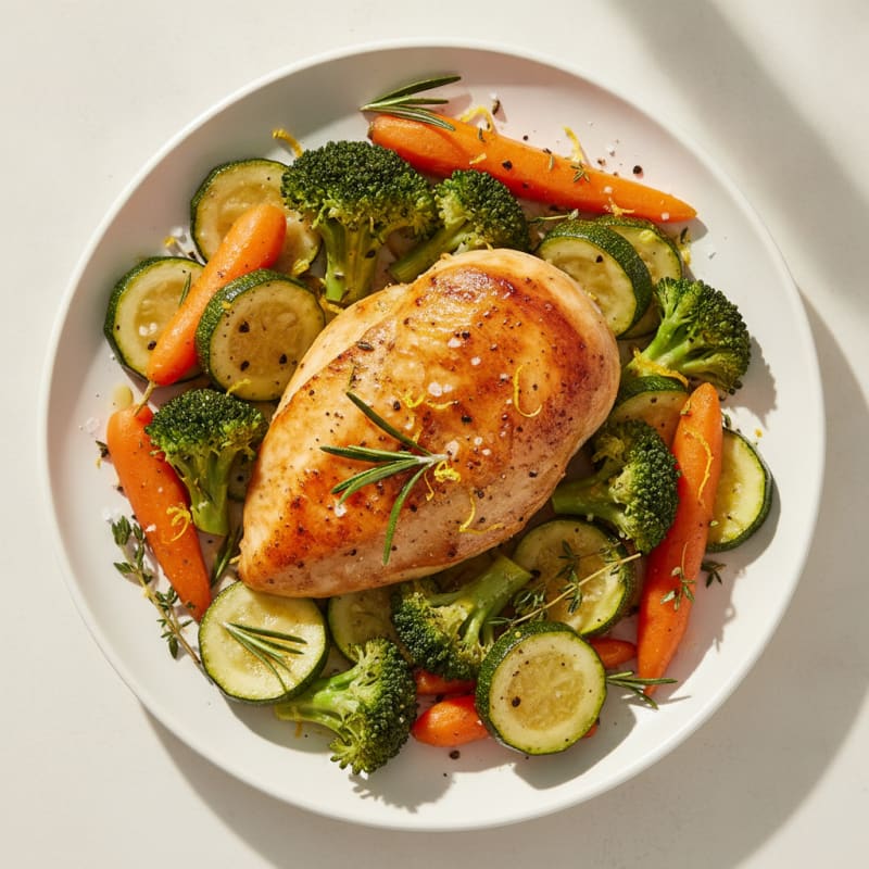 Lemon Herb Roasted Chicken with Vegetables