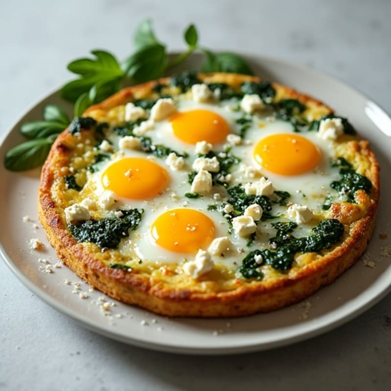 Baked Spinach and Feta Egg Frittata