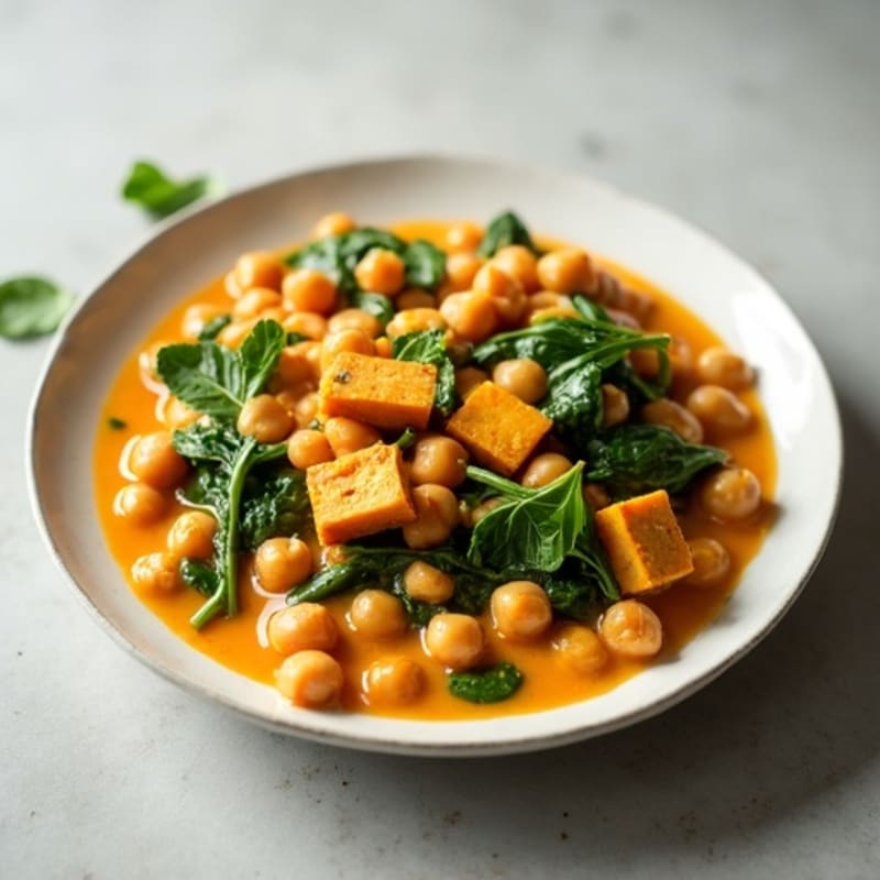 Creamy Chickpea and Spinach Curry