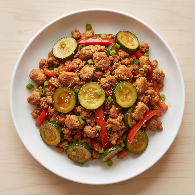 Ground Turkey and Zucchini Stir-Fry
