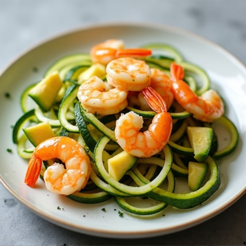 Citrus-Garlic Shrimp with Zucchini Noodles