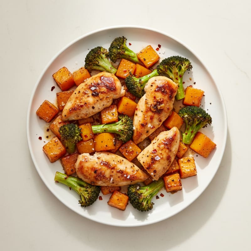 Sheet Pan Honey-Garlic Chicken and Butternut Squash