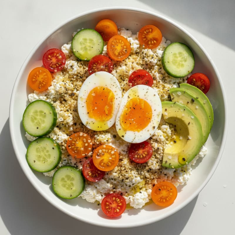 Savory Cottage Cheese Bowl
