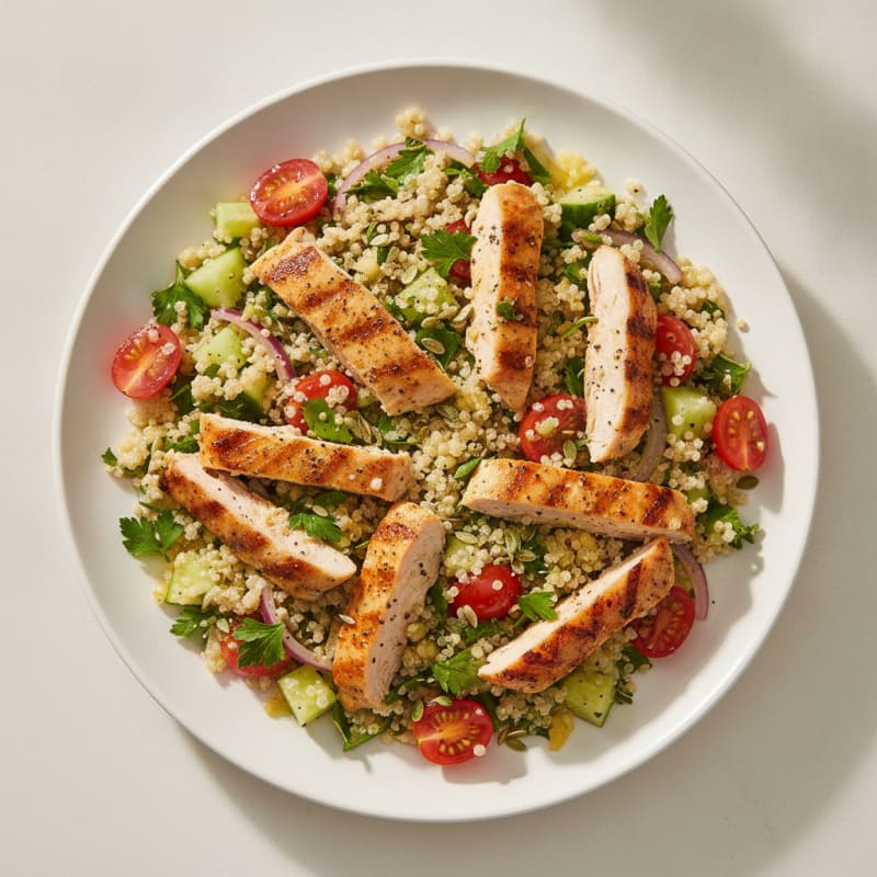 Lemon Herb Chicken and Quinoa Salad