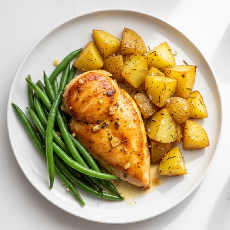 Crispy Lemon-Herb Chicken with Roasted Potatoes